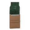 Green and brown leather playing card set and case
