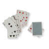 Set of playing cards with a geometric design on a white background